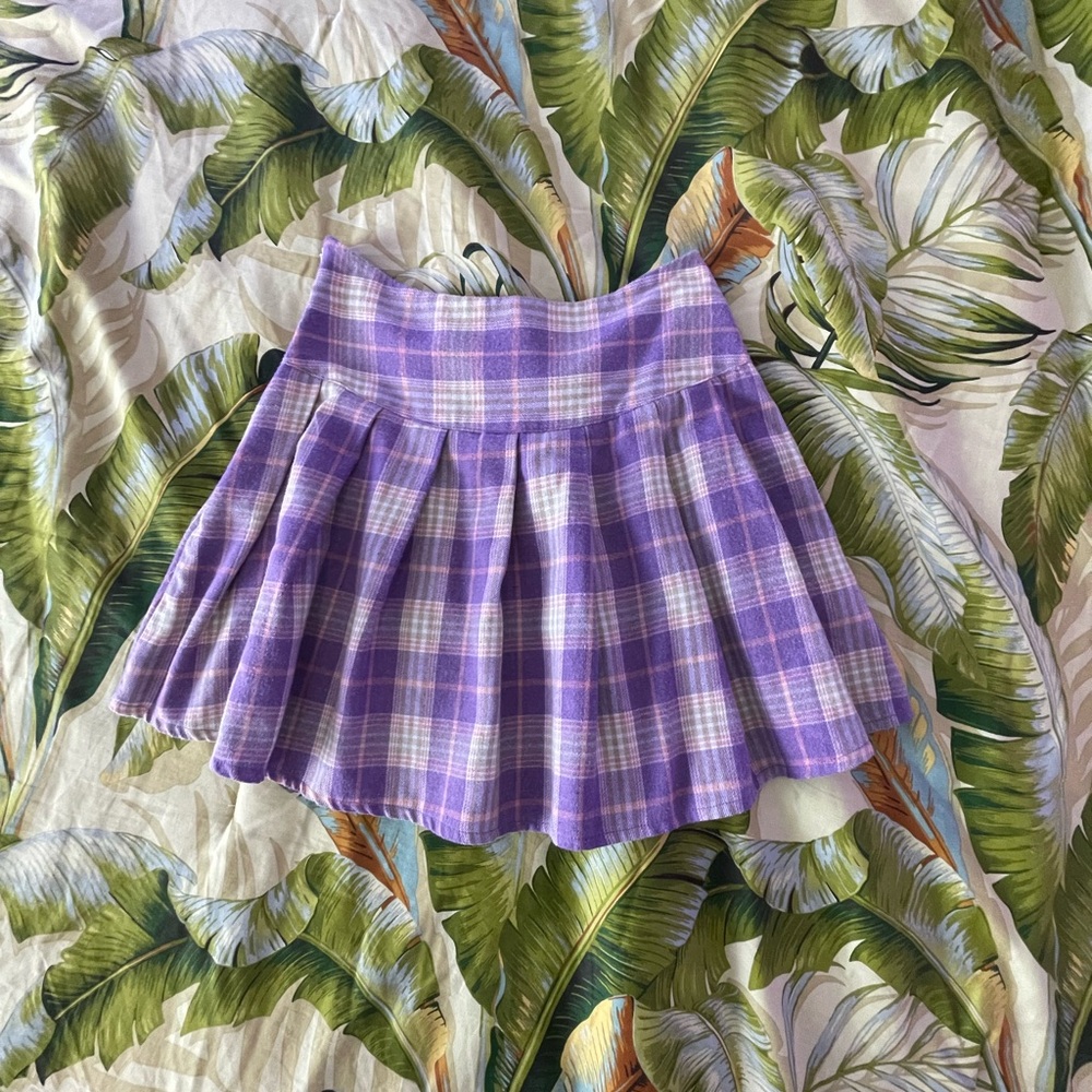 Plaid Purple Skirt